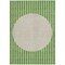 Homeroots 3' X 5' Green And Gray Striped Washable Indoor Outdoor Area Rug 597157 - alternate 5