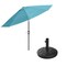 Pure Garden 10-Foot Outdoor Tilting Patio Umbrella with Base, Blue 50-100-BB - alternate 4