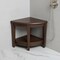 Homeroots Curvilinear Dark Brown Teak 18" Corner Shower Bench With Shelf 383308 - alternate 5