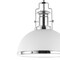 Jonathan Y Homer 13" 1-Light Modern Industrial Metal LED Dome Pendant, Chrome/White JYL9536C - alternate 5