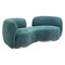 Homeroots 87" Teal Blue Sofa With Legs 632670 - alternate 7