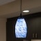 Vaxcel Milano Matte Black Mini Pendant Ceiling Light with Blue Swirl Art Glass P0384 - alternate 5