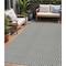 Homeroots 5' X 8' Black And Ivory Geometric Washable Indoor Outdoor Area Rug 594444 - alternate 1