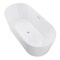 Kingston Brass 67" Acrylic Oval Double Ended Freestanding Tub with Drain, Glossy White VTOV673223 - alternate 4