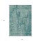 Homeroots 10' X 14' Teal Blue And Gray Geometric Washable Indoor Outdoor Area Rug 594592 - alternate 4