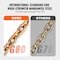 Vevor Binder Chain G80 Tie Down Tow Chain with Two Hooks 5/16" x 14.2' 4900 lbs ZGTLS1767875239222670000 - alternate 3