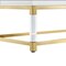 Homeroots 47" White Gold And Clear Wood Acrylic And Steel Coffee Table 543857 - alternate 5