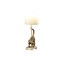 Homeroots 24" Gold Monkey Table Lamp With White Drum Shade 524262 - alternate 3