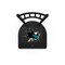 Holland Bar Stool Co 30" Blk Wrinkle San Jose Sharks Swivel Bar Stool, Jailhouse Back L01830SJShar - alternate 2