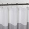 Homeroots 72" White And Gray Striped Shower Curtain 484075 - alternate 1