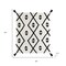 Homeroots 50" X 60" Black and White Woven Cotton Geometric Throw Blanket with Tassels 516484 - alternate 6