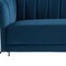 Homeroots 76" Blue Sofa With Silver Legs 480905 - alternate 4