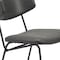 Homeroots Set of Two Gray and Black Upholstered Faux Leather Open Back Dining Side Chairs 555809 - alternate 6