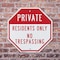 Signmission Private Residents Only No Trespassi, 10 inch X 10 inch, Aluminum Metal Signs, 5PK OC-A-5Pack-10-133 - alternate 4