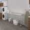 Amgood 18in D x 96in L Stainless Steel Open Base Table, 3in Casters AMG WT-1896-RCB-WHEELS-Z - alternate 5