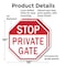 Signmission Stop Private Gate, 10 inch X 10 inch, Plastic Sign, 2PK OC-P-2PACK-10-131 - alternate 5