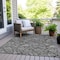 Homeroots 10' X 14' Black And Ivory Floral Washable Indoor Outdoor Area Rug 594610 - alternate 2