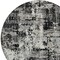 Homeroots 8' Black And Gray Round Abstract Washable Indoor Outdoor Area Rug 597934 - alternate 3