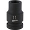 Channellock 1/2'' Drive 11 mm 6-Point Shallow Metric Impact Socket 302883 - alternate 1