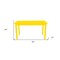 Homeroots 60" Yellow Solid Wood Dining Table 548916 - alternate 4