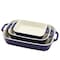 Staub Ceramic 3-pc Rectangular Baking Dish Setand, Dark Blue 1008689 - alternate 1