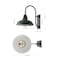 Jonathan Y Stanley 12.3 in. 1-Light Farmhouse Industrial Iron LED Gooseneck Arm Outdoor Sconce, Matte Green JYL7614L - alternate 4