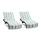 Hospeco Cabo Cabana Chaise Cover 30x85 Grey/Green - Pack of 2, 2PK P-CC-CC-GY/GR - alternate 1
