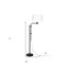 Homeroots 71" Black Adjustable Floor Lamp With White Frosted Glass Drum Shade 523554 - alternate 5