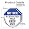 Signmission Notice Restricted Area Keep Out, 10 inch X 10 inch, Vinyl Decal, 2PK OC-D-2PACK-10-176 - alternate 3