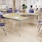 Flash Furniture Commercial Adjustable Height Horseshoe Activity Table-Standard Legs in LT NAT XU-A6066-HRSE-LTNAT-T-A-GG - alternate 3