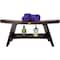 Homeroots 18" X 35" Dark Brown Solid Wood Rectangular Shower Bench With Shelf 383306 - alternate 1