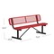Leisure Craft Leisure Craft 6 FT Outdoor Bench with Back, Portable, Red B6WBP-RED - alternate 4