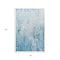Homeroots 3' X 5' Light Blue And Ivory Abstract Washable Indoor Outdoor Area Rug 643547 - alternate 2