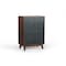 Homeroots 30" Walnut And Charcoal Grey Solid Wood Five Drawer Chest 473069 - alternate 5