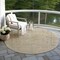 Homeroots 8' Tan And Beige Round Abstract Washable Indoor Outdoor Area Rug 616036 - alternate 6