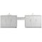 James Martin Vanities Bellshire 120" Dual Vanity Set w/24" Make-Up Counter, Bright White w/3 cm Eternal Jasmine Pearl Sile 660-VMC120-BW-FEJP - alternate 1