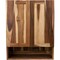 Homeroots 24in Shades Of Brown Solid Teak Wood Wall Mounted Accent Cabinet 383583 - alternate 2