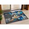 Homeroots 3' X 5' Charcoal Copper And Teal Blue Abstract Washable Indoor Outdoor Area Rug 599544 - alternate 1