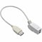 Tripp Lite USB 2.0 Panel Mount Coupler Cable Keystone Jack White F/F 1ft 1FT U060-001-KPA-WH - alternate 1