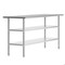 Flash Furniture Reese 24x72 Portable Work Table, Stainless Steel Top Shelf and 2 Adjstbl Glvnzd Steel Undershelves NH-WT-GU-2472-GG - alternate 1