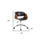 Homeroots Brown Black and Silver Adjustable Height Swivel Rolling Office Chair 554030 - alternate 5