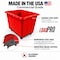 Loadpro Commercial Grade Heavy Duty 6 Bushel Bin Cart, 650 lb Capacity, Red,  RM-LOADPRO-6BU BLU - alternate 4