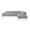 Homeroots Gray Top Grain Leather L Shaped Two Piece Sofa and Chaise Sectional 565011 - alternate 5