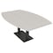 Skutchi Designs Boat Conference Table With Power Unit, 48 in W, 72 in L, Ivory HAR-BOT-48x72-DOU.BK-K458-NA - alternate 1