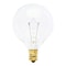 Feit Electric Incandescent Lamp, 25 W, G1612 Lamp, Candelabra E12 Lamp Base, 2700 K Color Temp BP25G161/2 - alternate 1