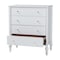Baxton Studio Callison Spindle Chest - 4-Drawer Farmhouse Vertical Cabinet with Turned Accents for Bedroom, White 271-14741-ZORO - alternate 4