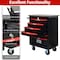 Wrightmaster 22 in. W x 13.6 in. D 6-Drawer Metal Roller Cabinet Tool Chest in Black ZR-245253 - alternate 7