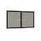 Ghent 2 Door Enclosed Fabric Bulletin Board, Walnut Wood Frame, 3'H x 4'W, Taupe PN23648F-96 - alternate 1