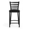 Flash Furniture HERCULES Black Ladder Back Metal Restaurant Counter Stool - Black Vinyl Seat XU-DG697BLAD-24-BLKV-GG - alternate 6