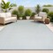 Jonathan Y Aarhus High-Low Minimalist Scandi Striped Blue/Ivory 5 ft. x 8 ft. Indoor/Outdoor Area Rug SCN102E-5 - alternate 1